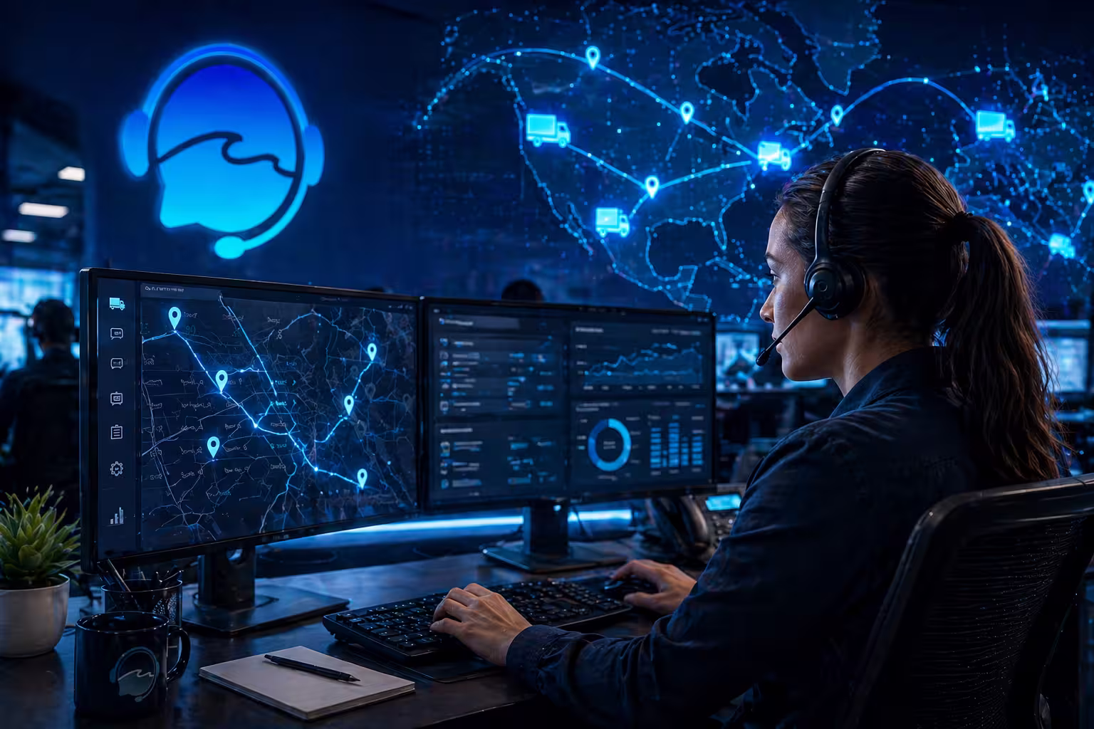 Hybrid work model operations dispatch team nearshore Colombia global talent