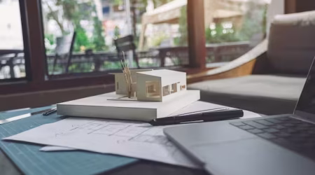 an-architecture-model-with-shop-drawing-paper-and-2024-12-04-07-06-14-utc